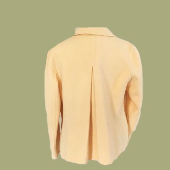 SOLD 🔥Talbots Petites Yellow 100% Wool Jacket 6 - Picture 3 of 4